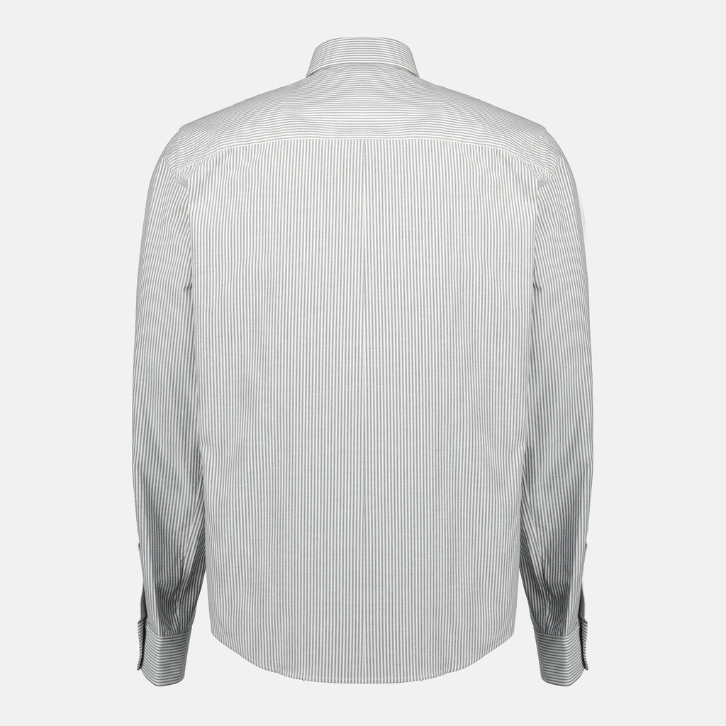 Image of the Ami heart striped white shirt by Ami PARIS for Unisex - Fall-Winter 2025 - Back View