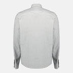 Image of the Ami heart striped white shirt by Ami PARIS for Unisex - Fall-Winter 2025 - Back View