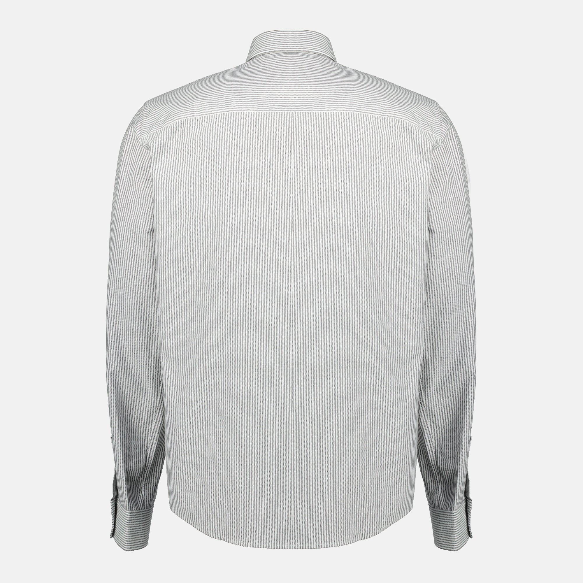 Image of the Ami heart striped white shirt by Ami PARIS for Unisex - Fall-Winter 2025 - Back View