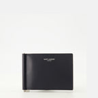 Image of the Saint Laurent Paris leather wallet for men - Autumn-Winter 2025 - Front View