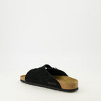 Image de l'article Sandales Zürich noir de la marque Birkenstock pour Unisex - Saison Printemps-Été 2026 - Vue trois quarts arrière droite