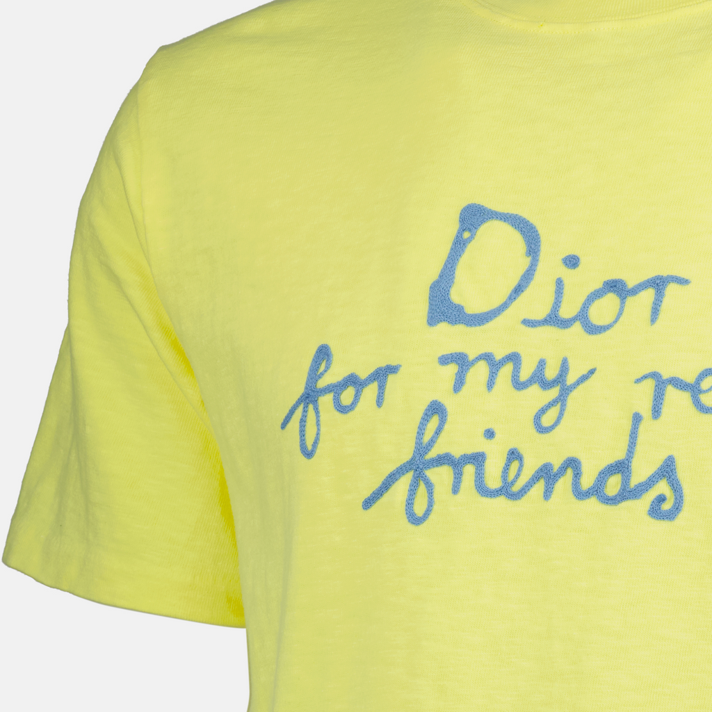 Tシャツ ディオールとハルトン・ネル Tシャツ Dior 黄色 Homme