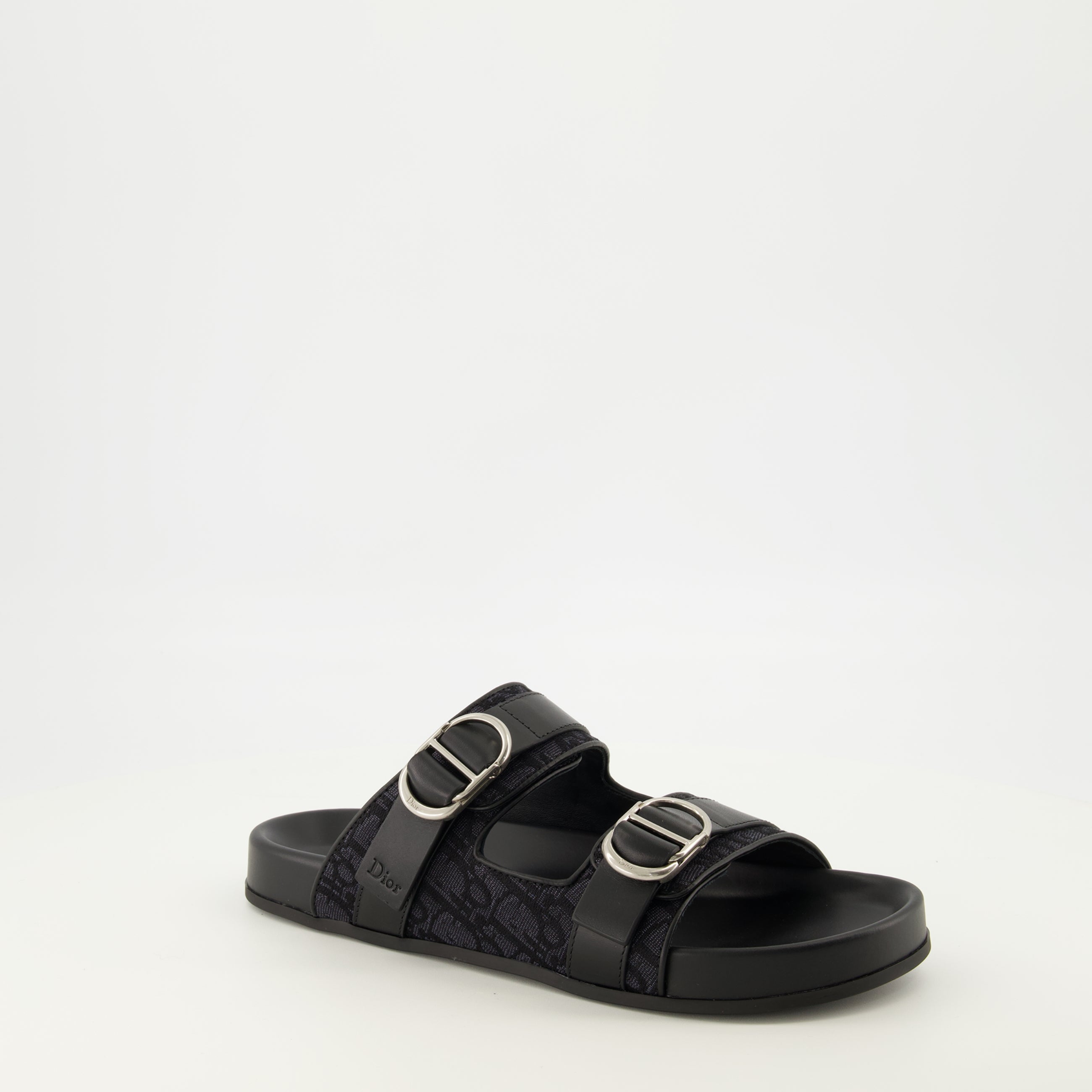 Chaussures ouvertes Sandales Aqua en toile noir Dior Noir Homme