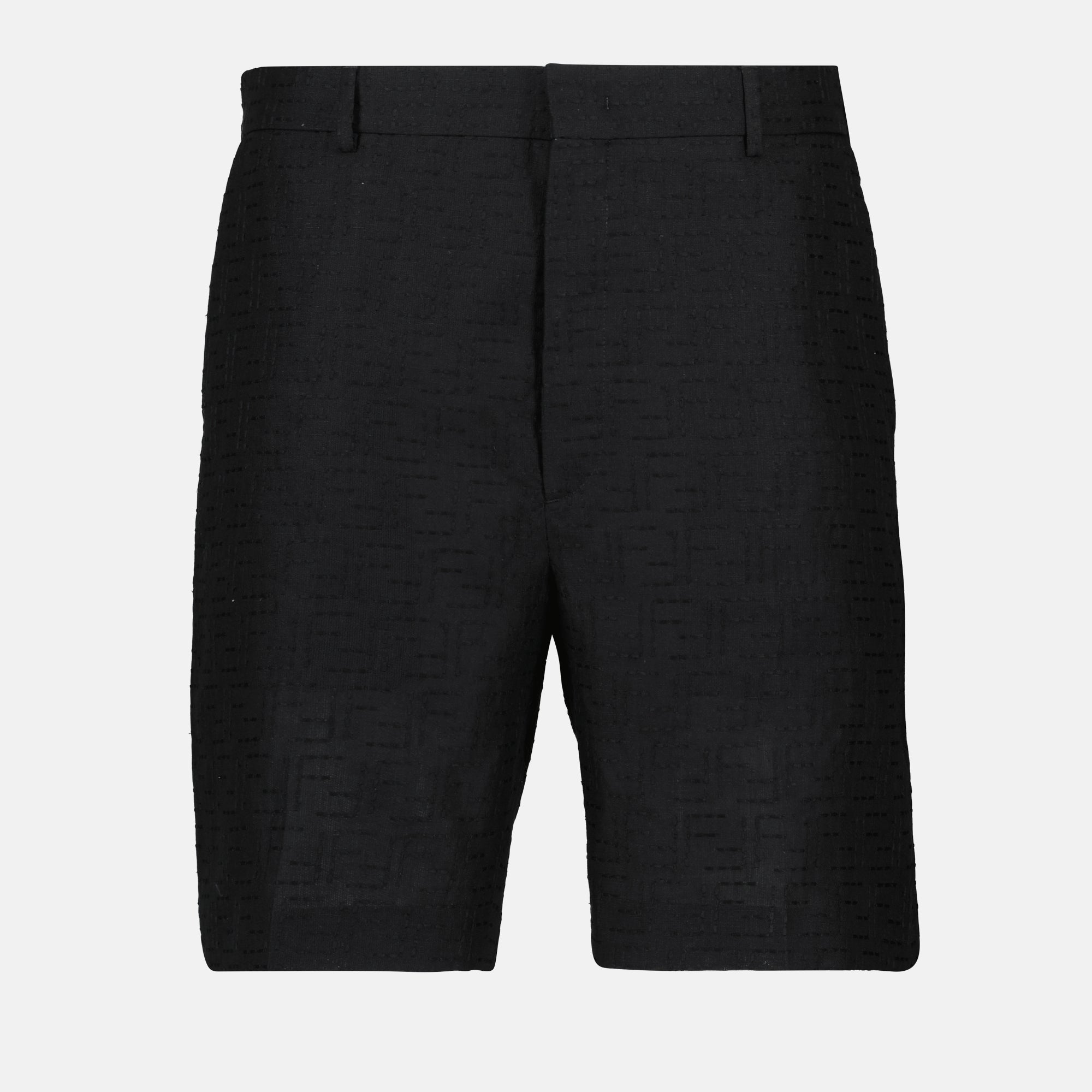 Shorts FF Linen Shorts Fendi Black Men