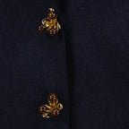 Manteaux Shetland-Juwelenmantel Prada Bleu foncé Femme