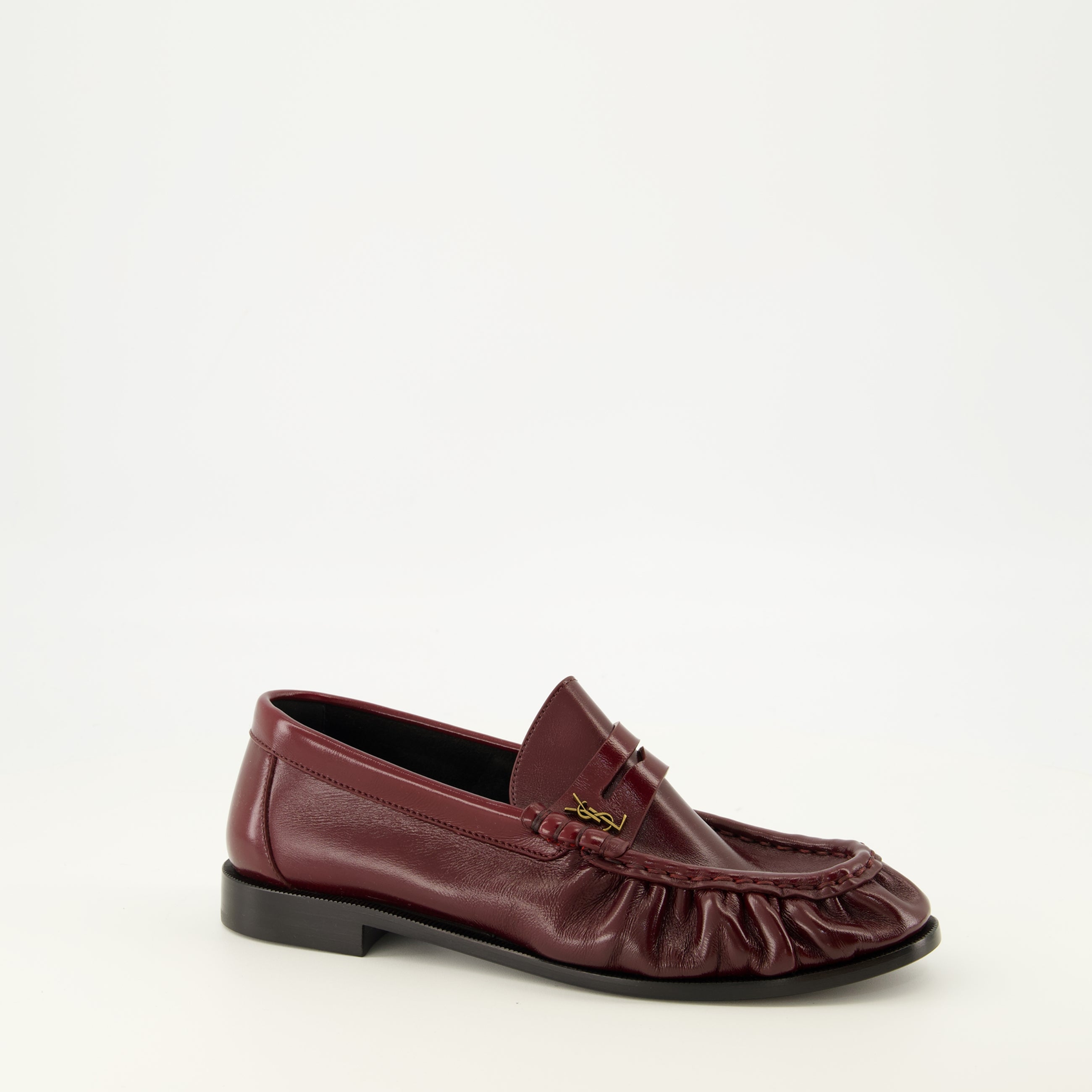Mocassins 보르도 가죽 로퍼 모카신 Saint Laurent Bordeaux Femme