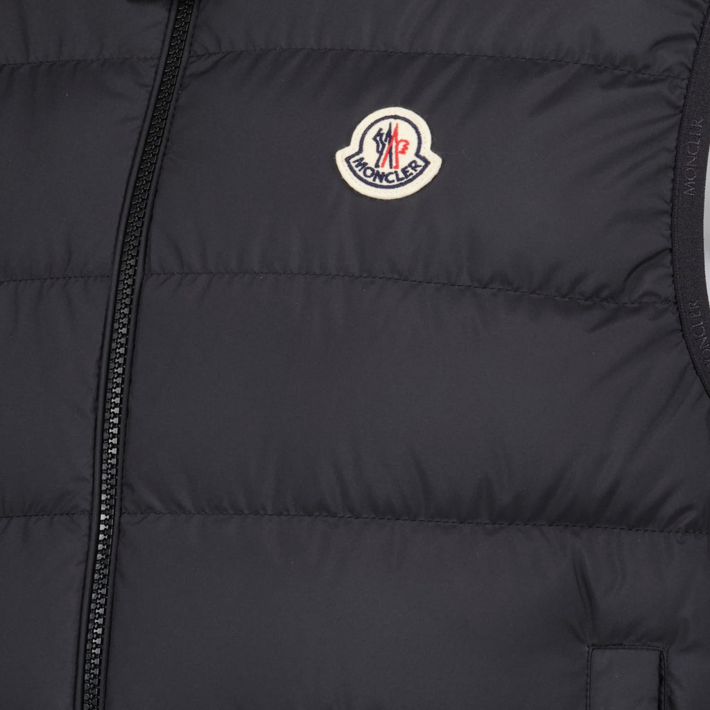 Vestes Chaleco Acolchado Sin Mangas Contrin Negro Moncler Noir Homme