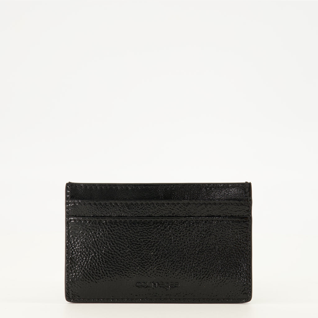 Petite maroquinerie Porte-cartes AC en cuir naplack noir Courrèges Noir Femme