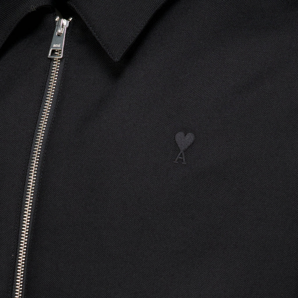Vestes Blouson noir en laine Ami PARIS Noir Homme