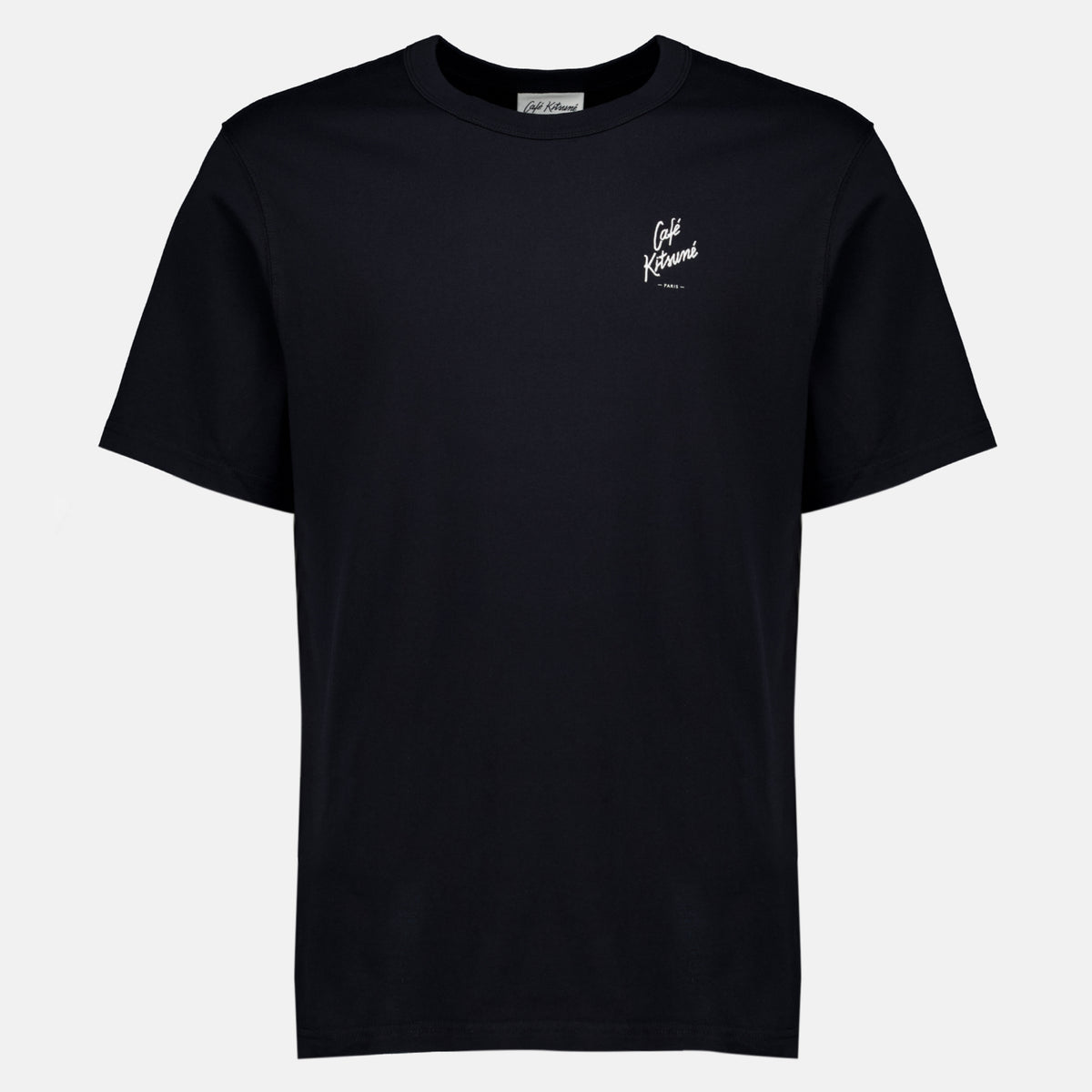 T-shirts T-shirt brodé noir Maison Kitsune Noir Homme