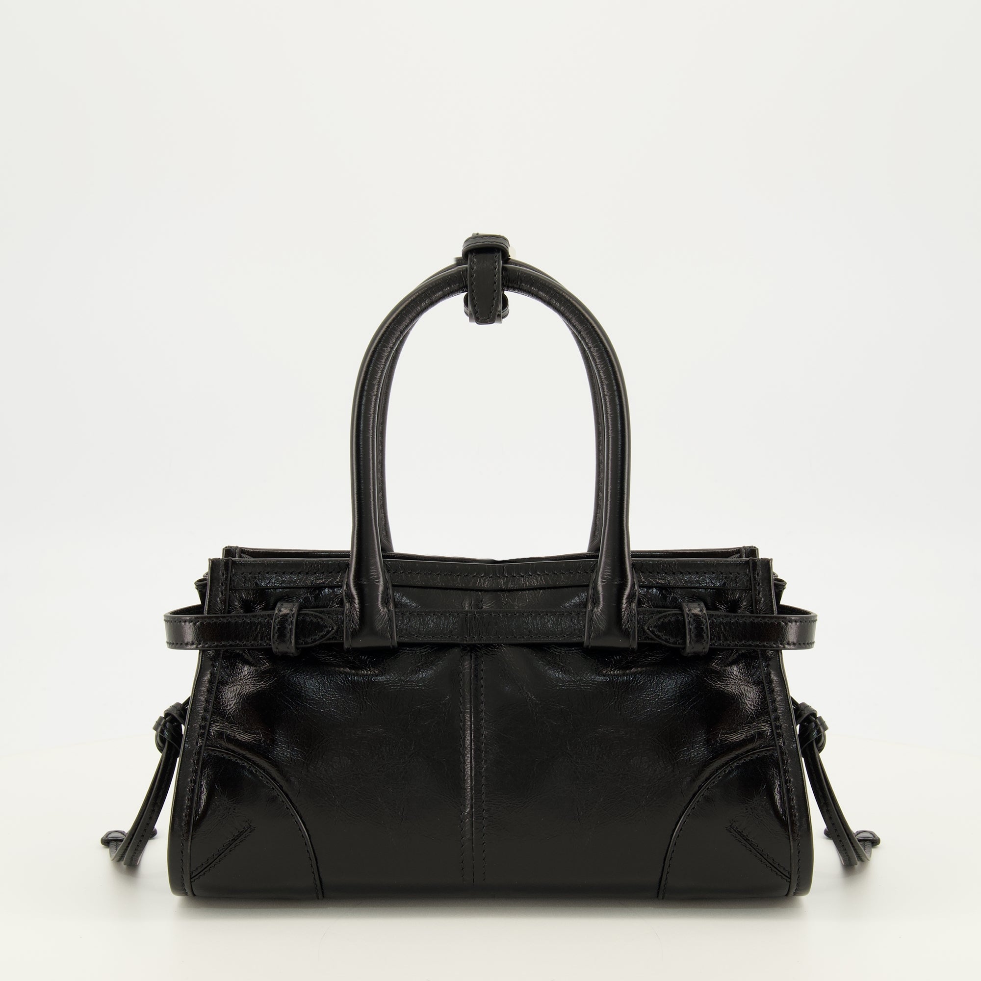 Sacs à main et épaule Mini Bonnie Leather Bag in Black Prada Noir Femme