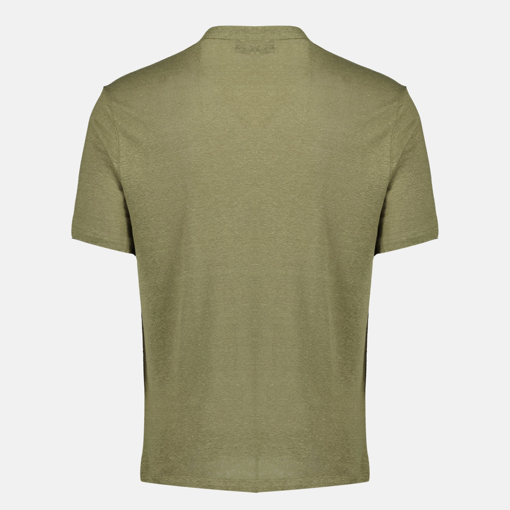 T-shirts Kaki Linen Garment T-shirt Officine Générale Vert Homme