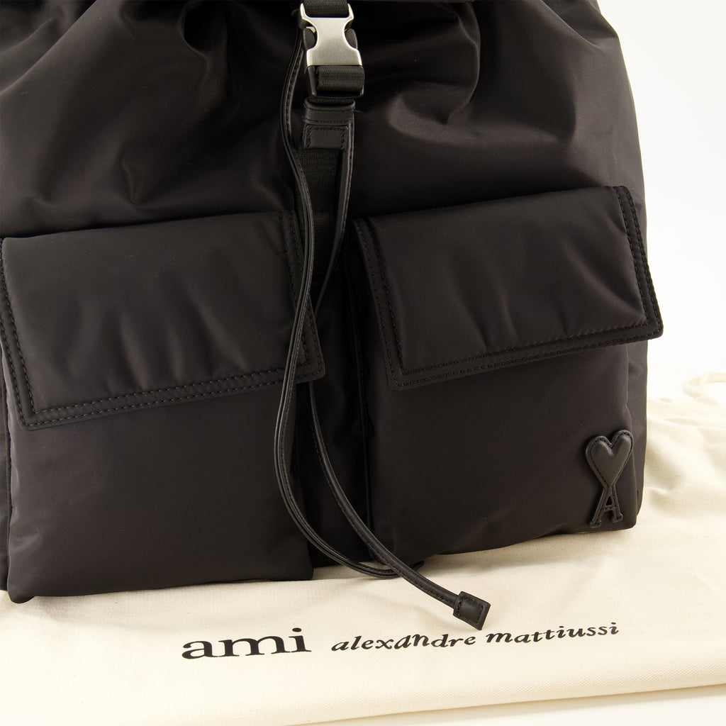 Sacs à dos マルセル ブラック バックパック Ami PARIS Noir Unisexe