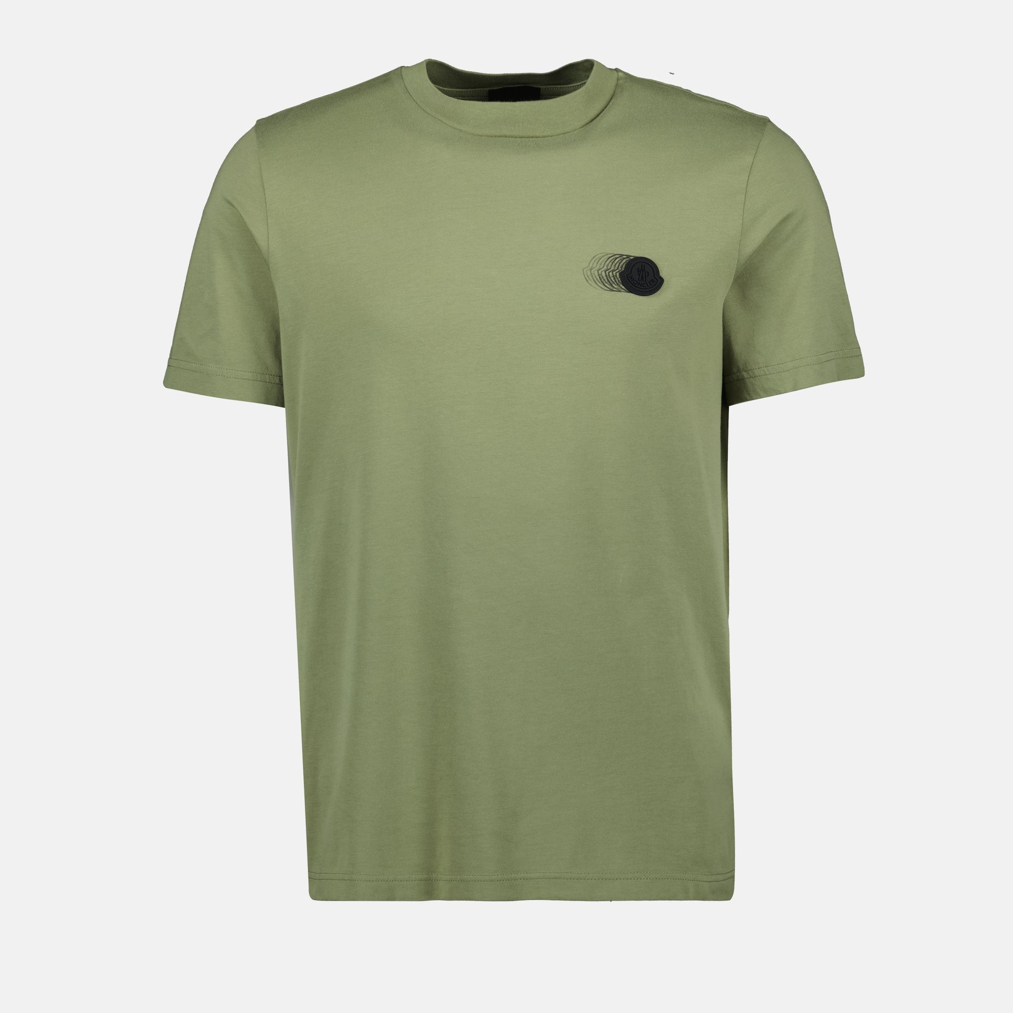 T-shirt T-Shirt con Motivo Logo Sbiadito Moncler Verde Homme
