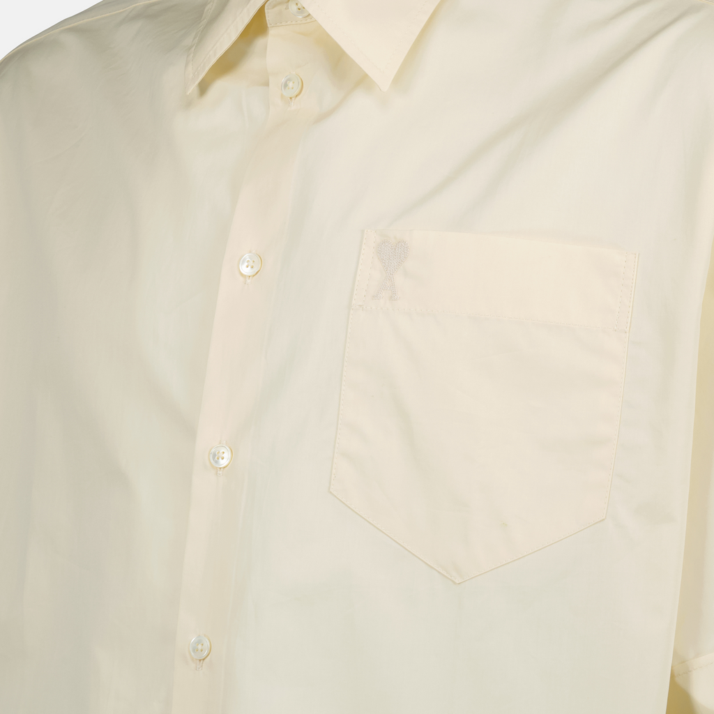 Chemises Chemise en coton Ami PARIS Jaune Homme