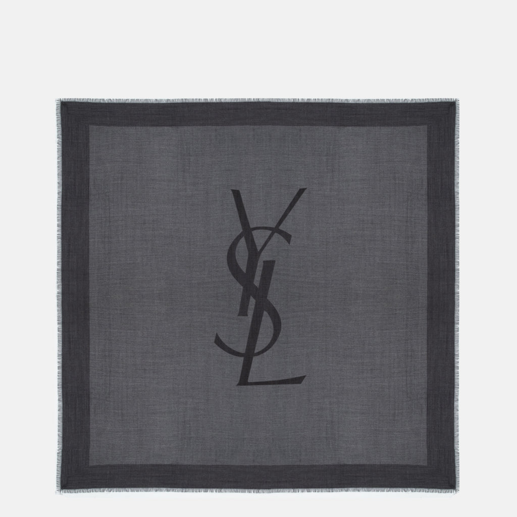 Écharpes, foulards et gants Cassandre Seidensquare aus grauem Kaschmir Saint Laurent Gris Homme