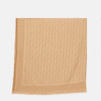 Image of the FF shawl in silk and wool by the brand Fendi for Women - Autumn-Winter Season 2025 - Detailed View_2