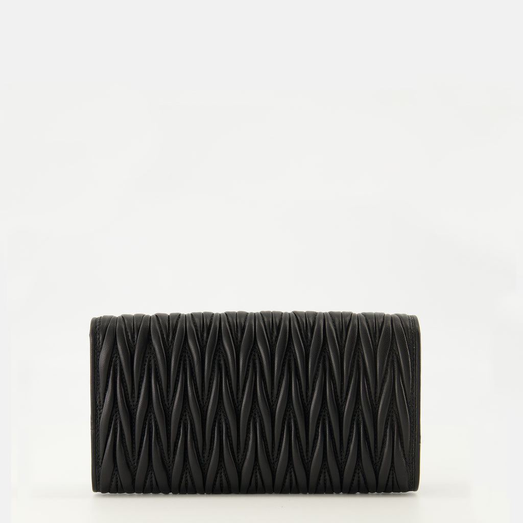 Image de l'article Portfeuilles à bandoulière noir de la marque Miu Miu pour Femme - Saison Printemps-Été 2026 - Vue de Dos