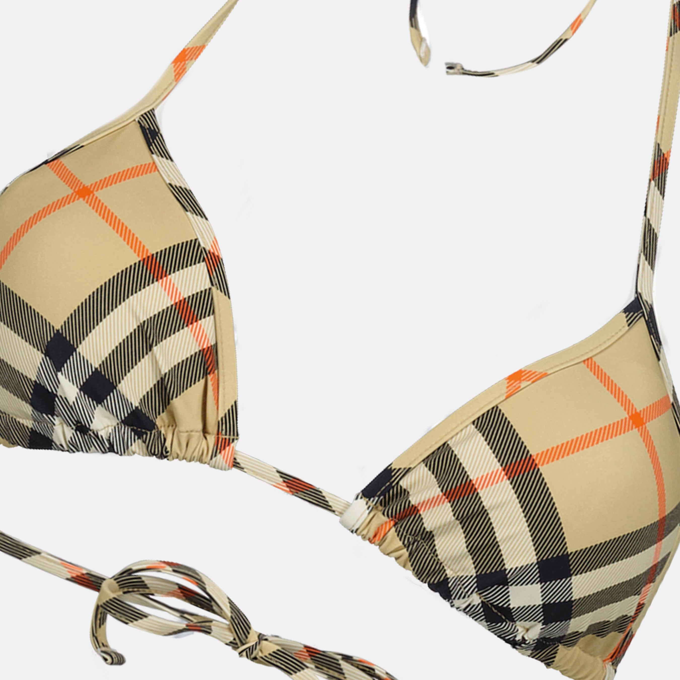 Moda mare Top Bikini a Quadrotti Burberry Beige Femme