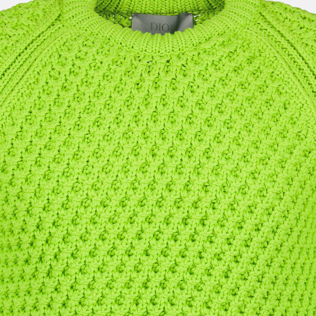 Imagen del suéter verde CD Box de Dior para Hombre - Temporada Primavera-Verano 2026 - Vista Detallada_1
