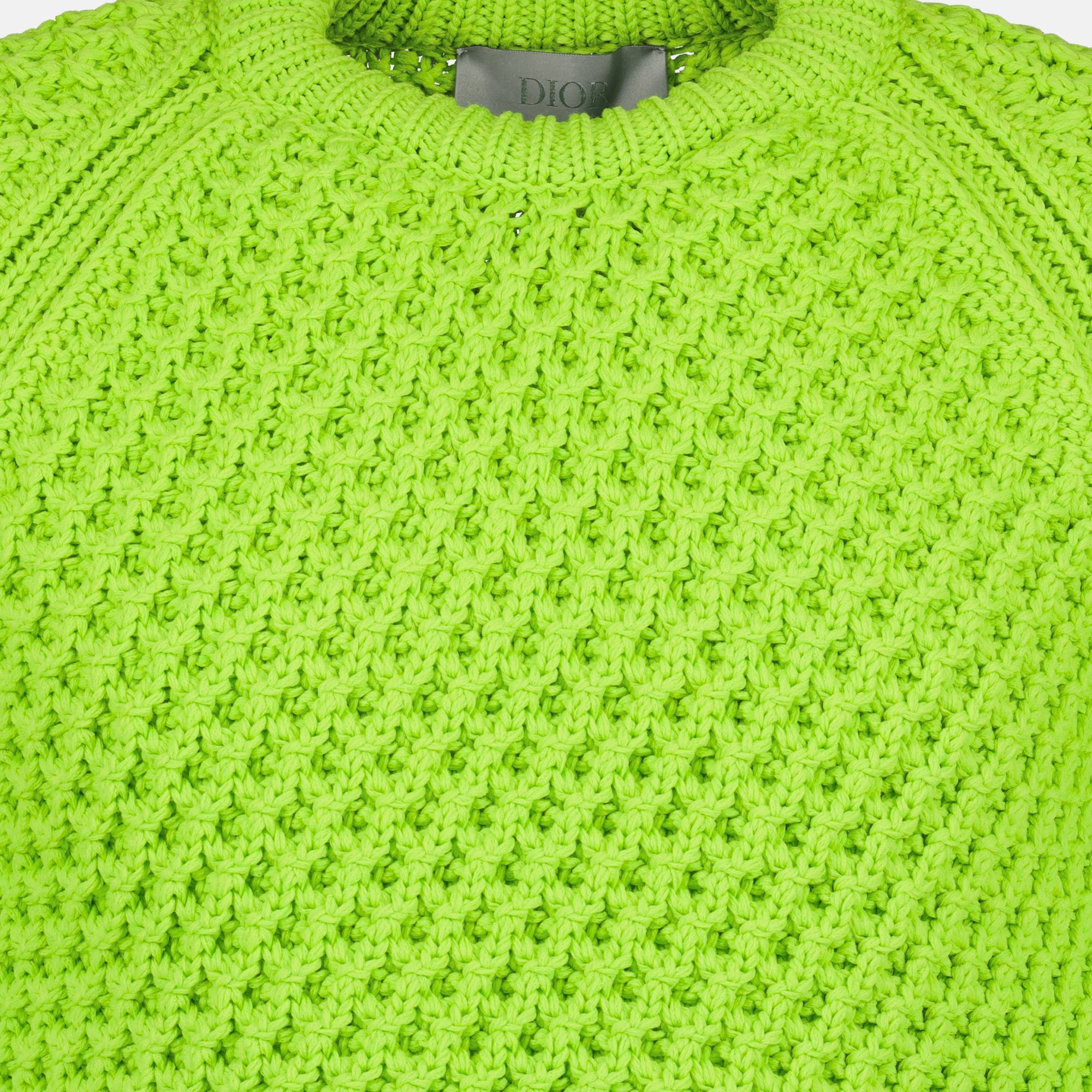 Imagen del suéter verde CD Box de Dior para Hombre - Temporada Primavera-Verano 2026 - Vista Detallada_1