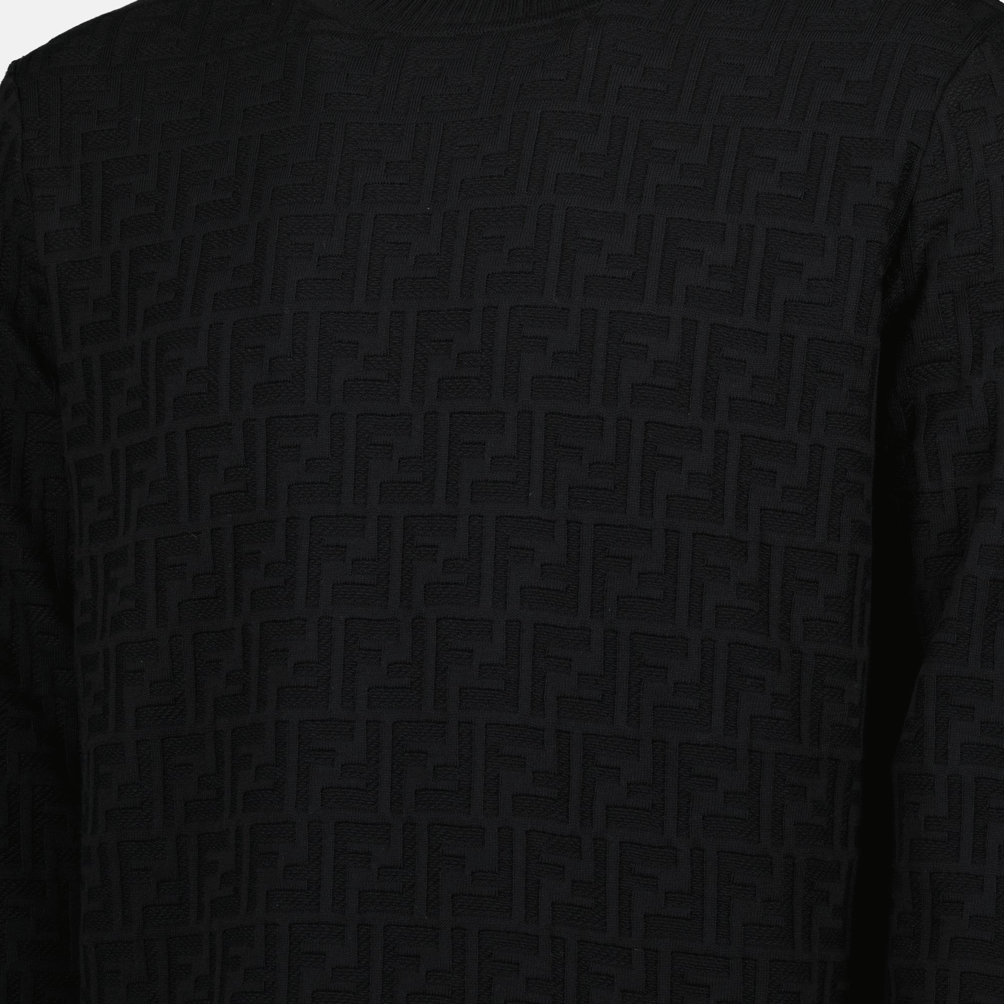 Image of the Fendi FF Sweater for Men - Autumn-Winter 2025 - Detailed View_2