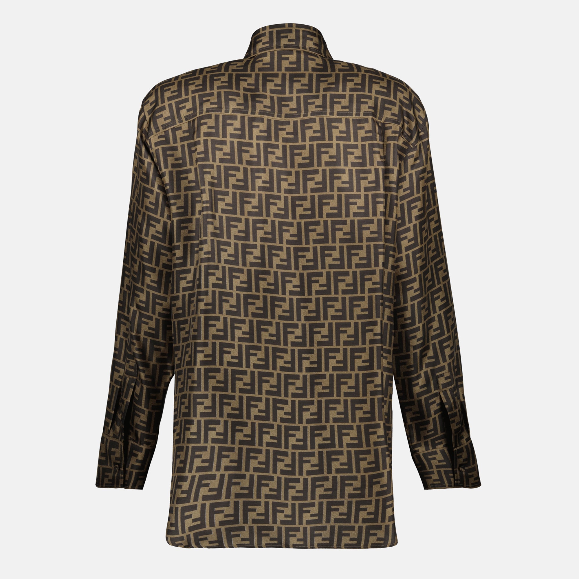 Hemden FF Braune Seidenbluse Fendi Braun Femme
