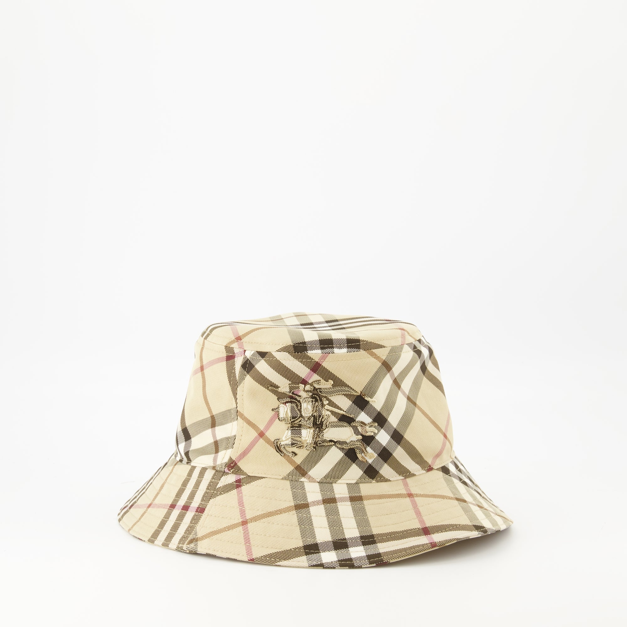 Hats, caps and beanies Bob Check Burberry Beige Unisex