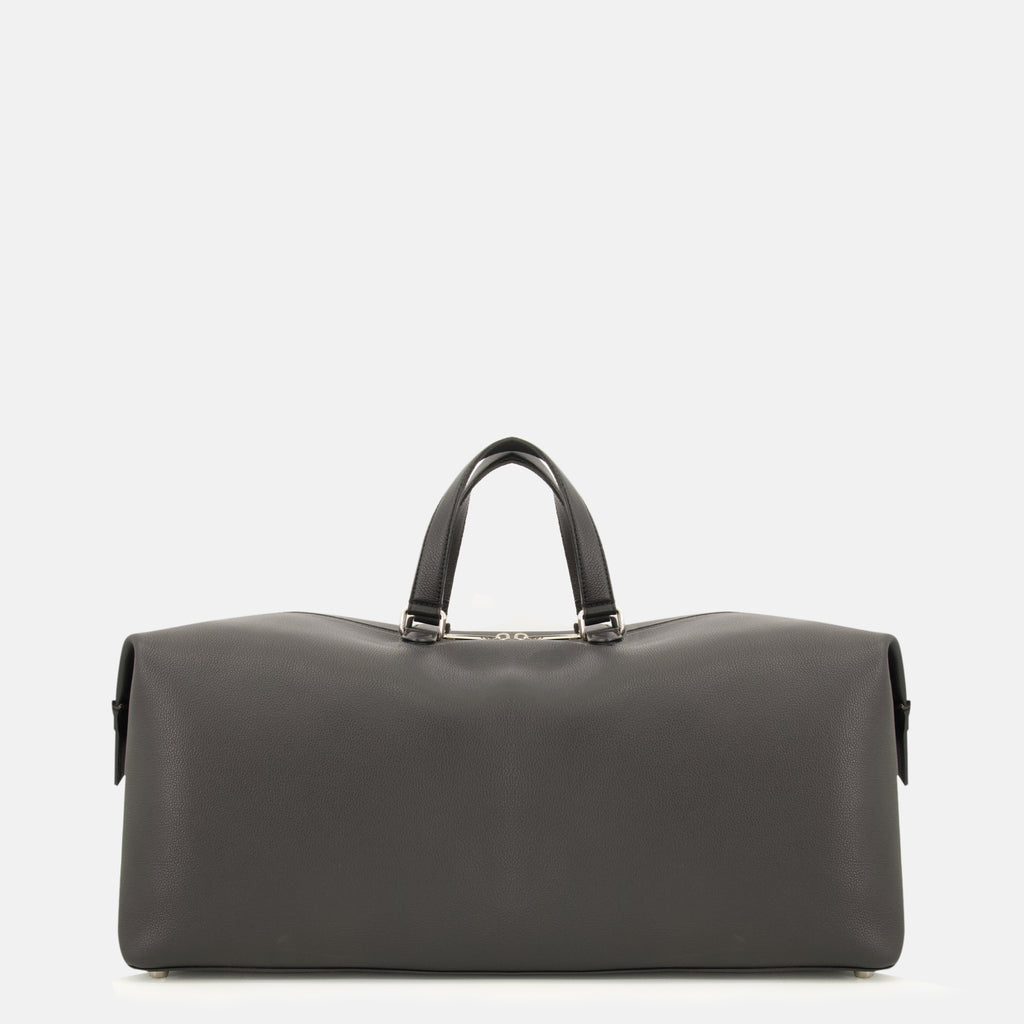 Sacs de sport et voyage 펜디 루이 55 블랙 가죽 여행 가방 Fendi Gris Femme