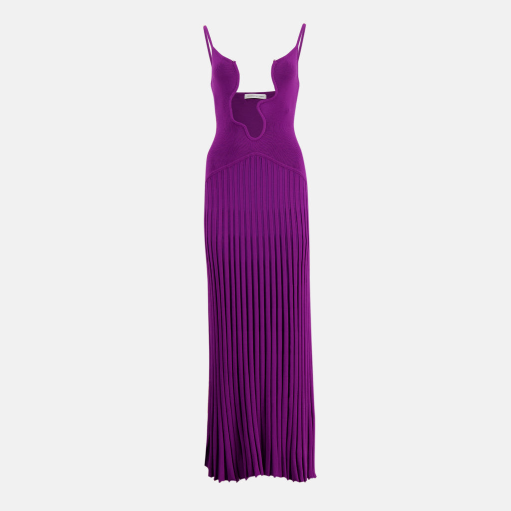 Imagen del vestido Salacia morado de la marca Christopher Esber para mujer - Temporada Primavera-Verano 2026 - Vista Frontal