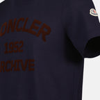 티셔츠 프린트 티셔츠 Moncler 진한 파란색 Homme