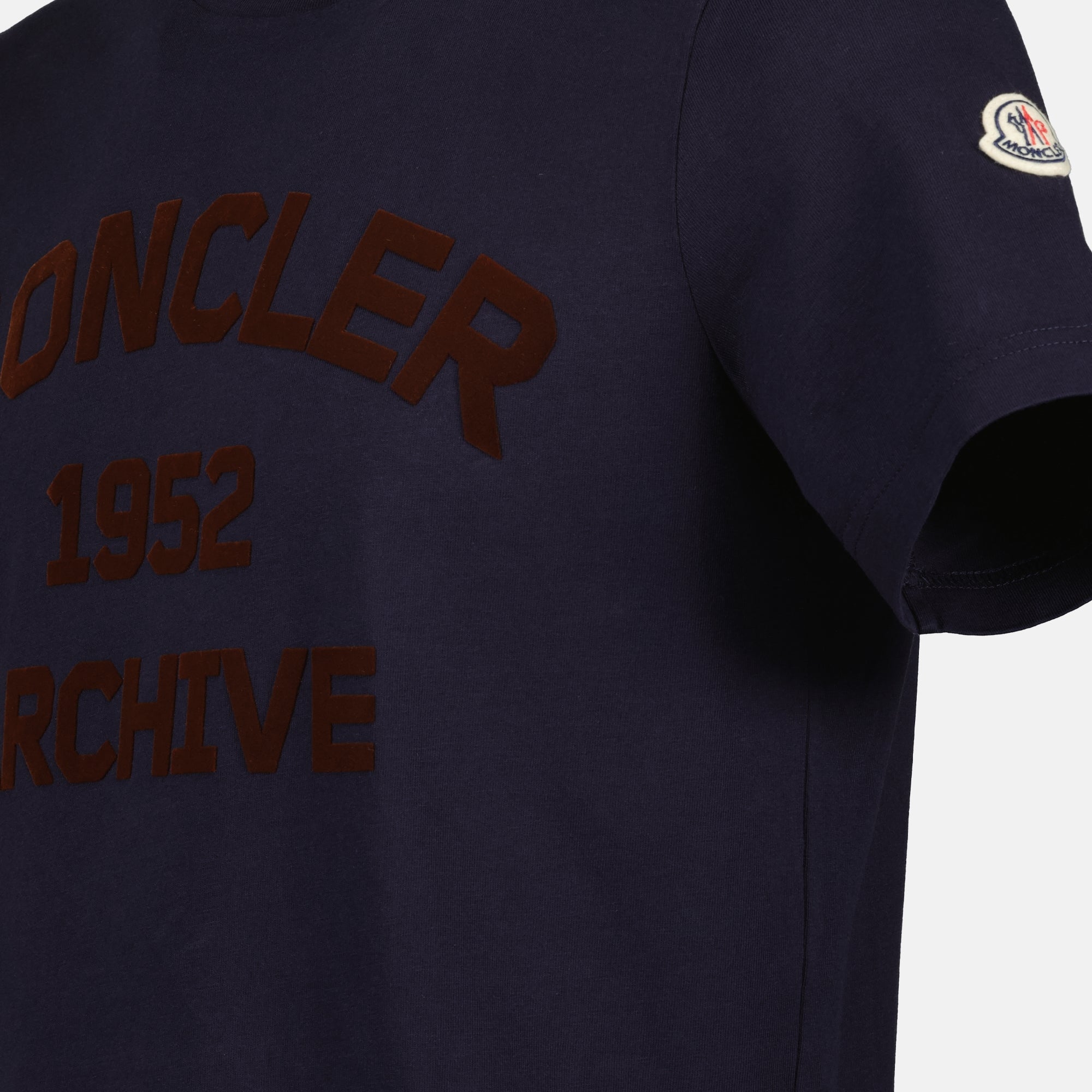 티셔츠 프린트 티셔츠 Moncler 진한 파란색 Homme