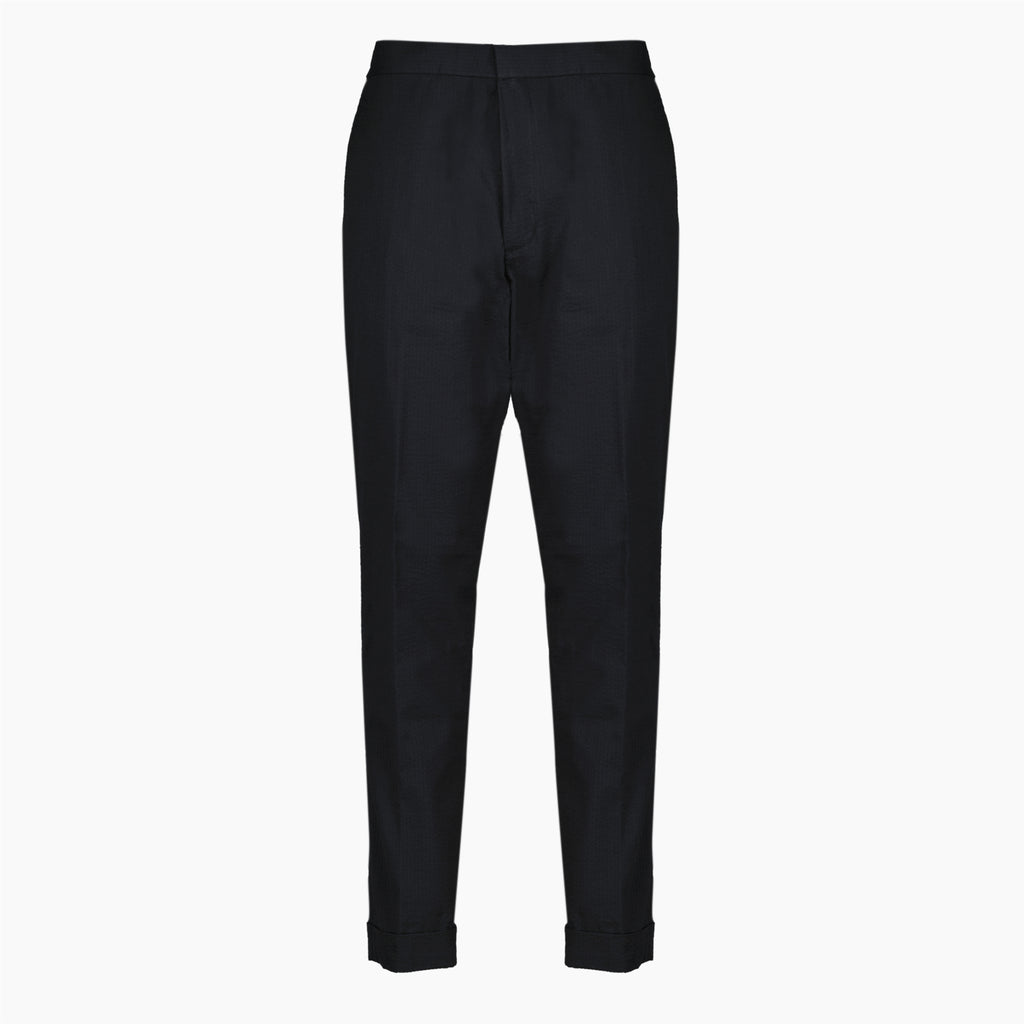 Pantalons Pantaloni Seersucker in Cotone Nero Joseph Officine Générale Noir Homme