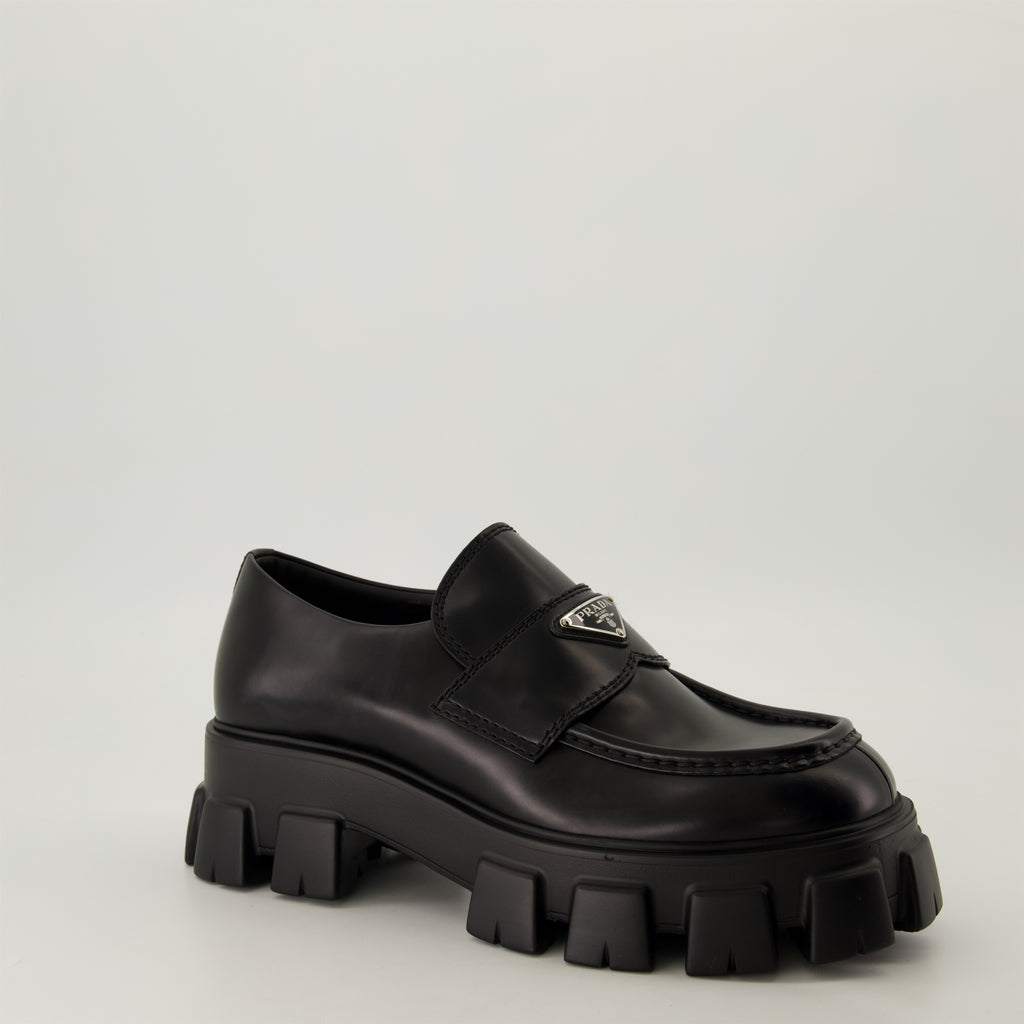 Loafer Mocassins Monolith Prada Schwarz Homme
