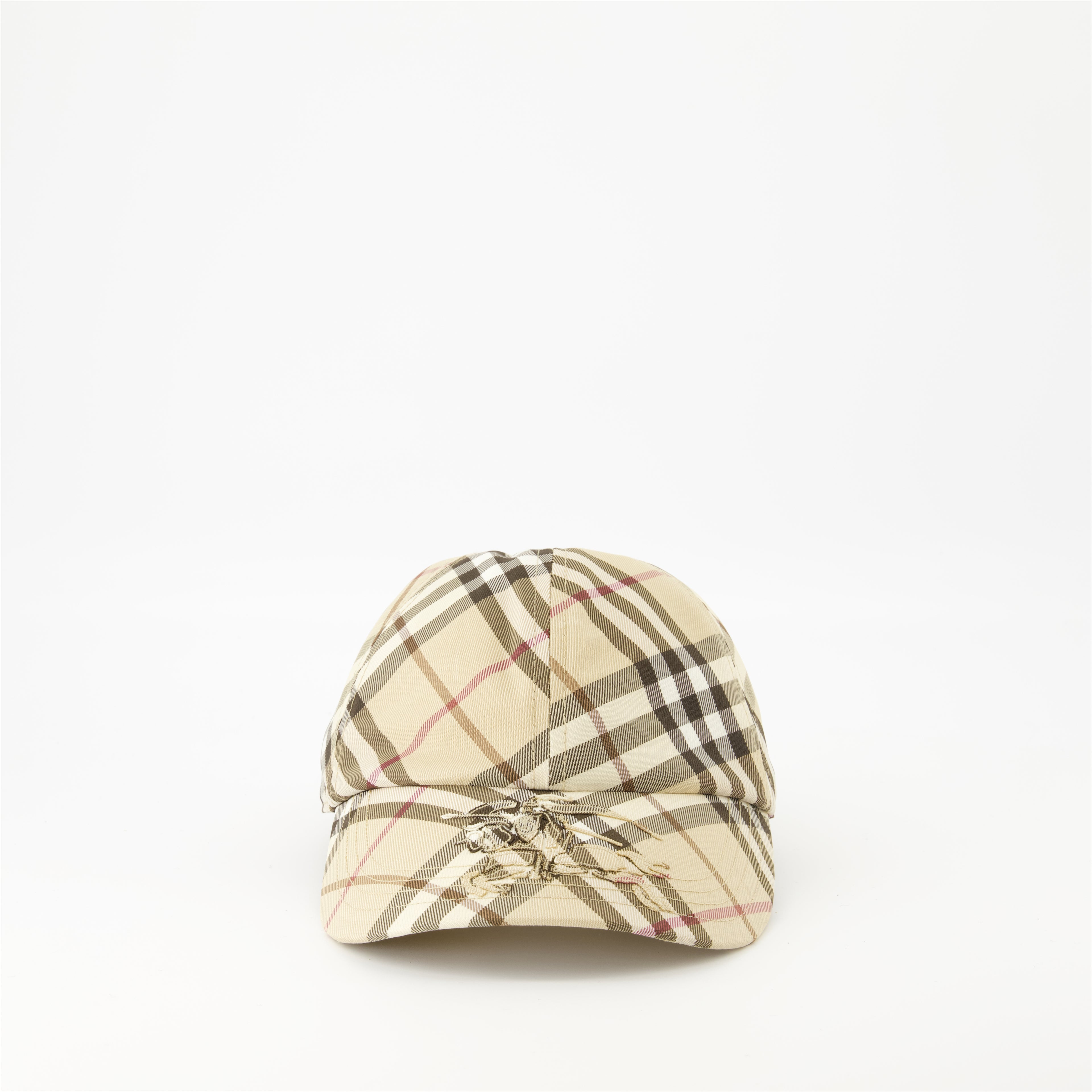 Hats, caps and beanies Check Cap Burberry Beige Unisex