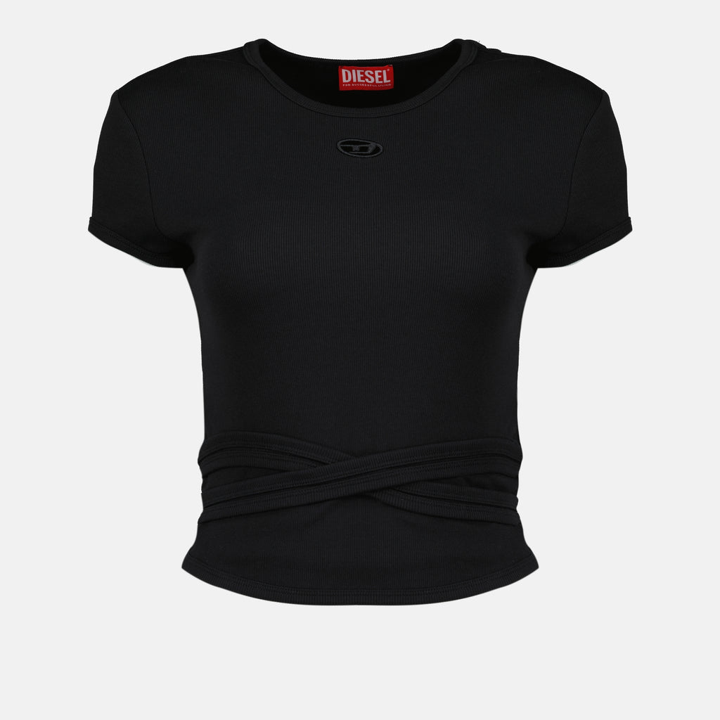 Image de l'article Top T-Bunny tail noir de la marque Diesel pour Femme - Saison Printemps-Été 2026 - Vue de Face