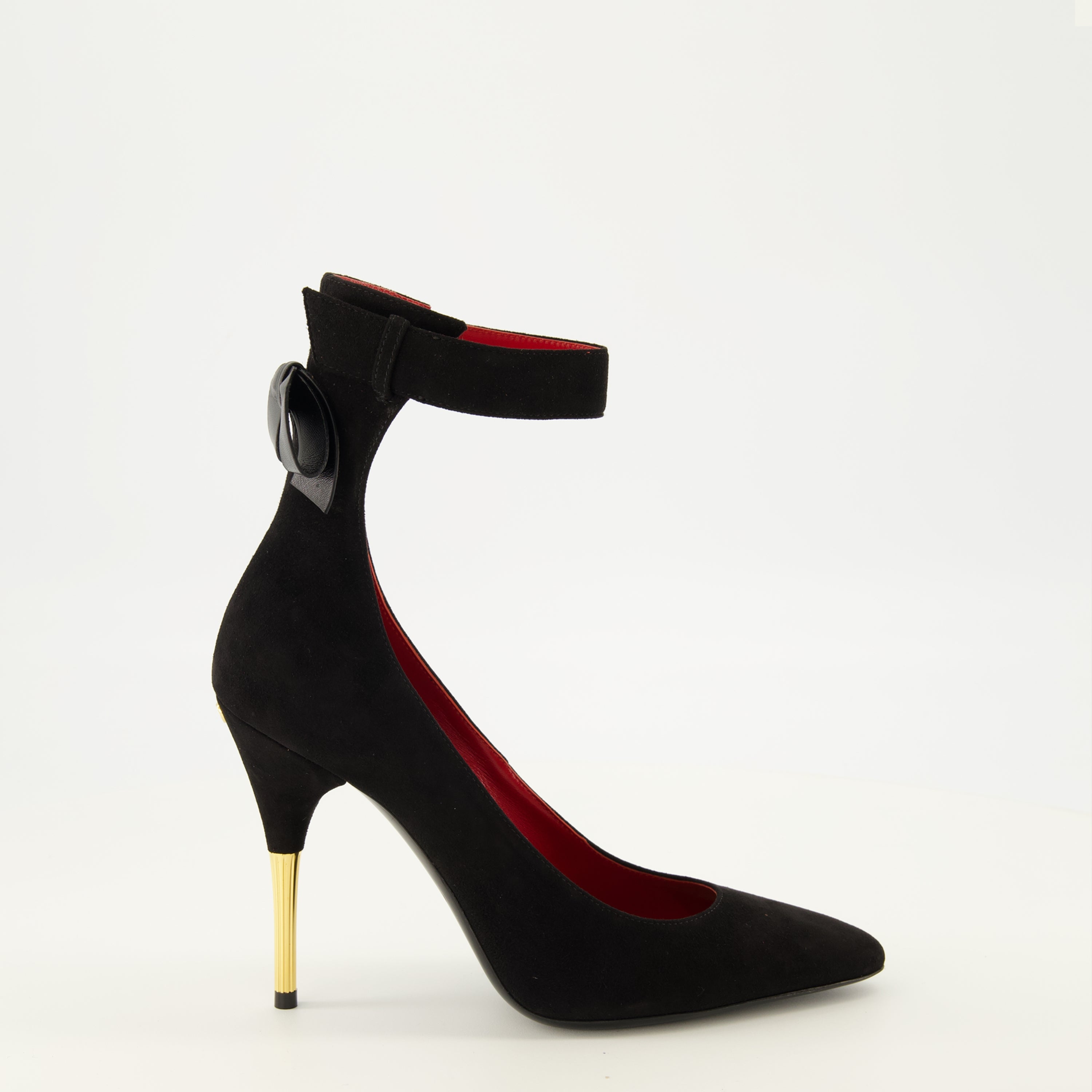Escarpins Décolleté in Pelle Nera Valentino Garavani Noir Femme