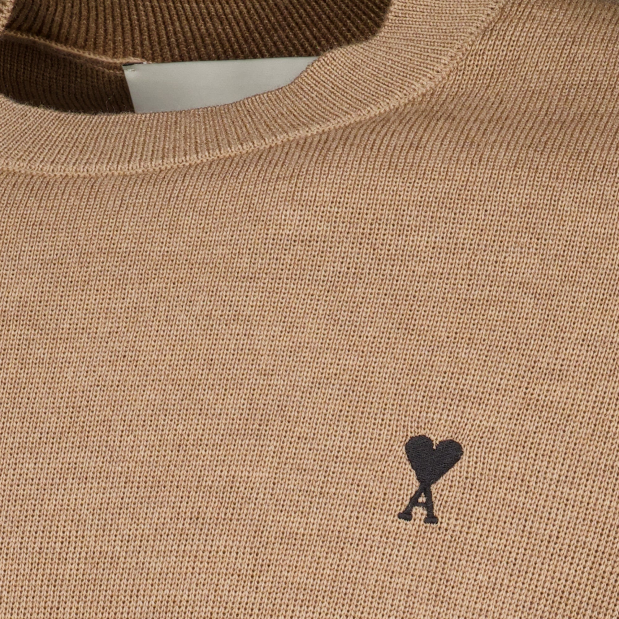 Maille Brauner Herz AMI Pullover aus Wolle Ami PARIS Marron Homme