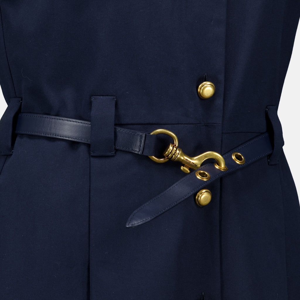 Robes Robe courte bleu marine Miu Miu Bleu foncé Femme