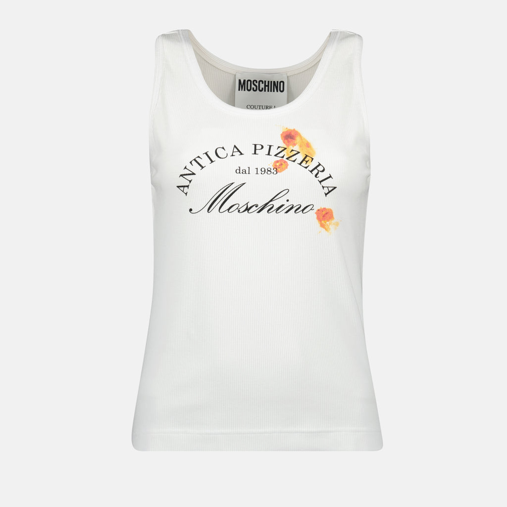 Tops Antica Pizzeria Tank Top Moschino White Femme