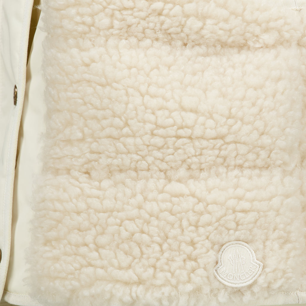Vestes Gepolsterte Teddy Weste Moncler Beige Femme
