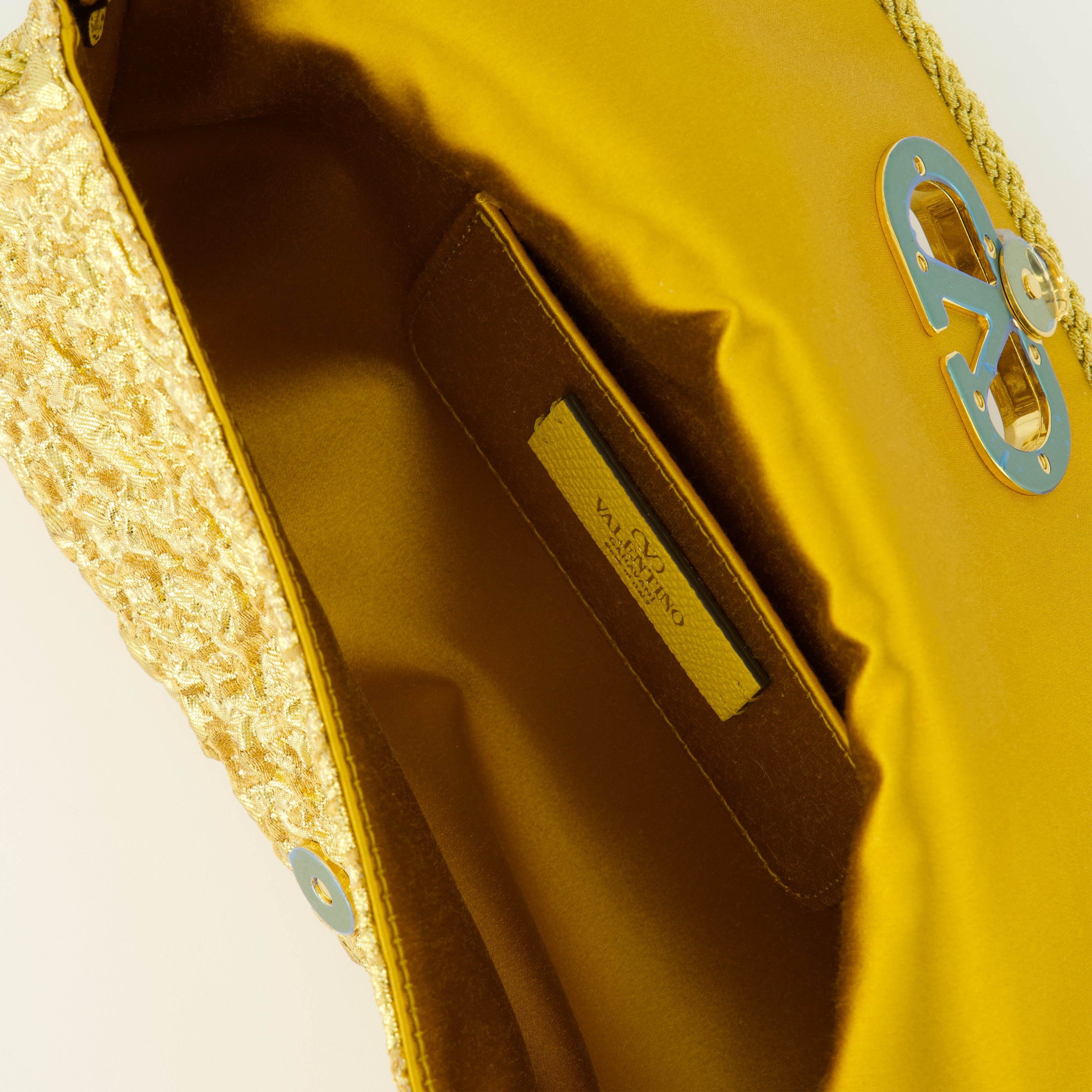 Sacs à main et épaule Petit sac DeVain en jacquard doré Valentino Garavani Doré Femme