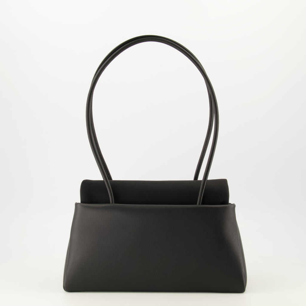 Sacs à main et épaule Mala Passage Média em Couro Preto e Re-nylon Prada Noir Femme