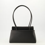 Sacs à main et épaule Medium Passage Bag in Black Leather and Re-nylon Prada Noir Femme