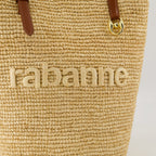 Tote bags Woven Raffia Tote Bag Rabanne Beige Femme