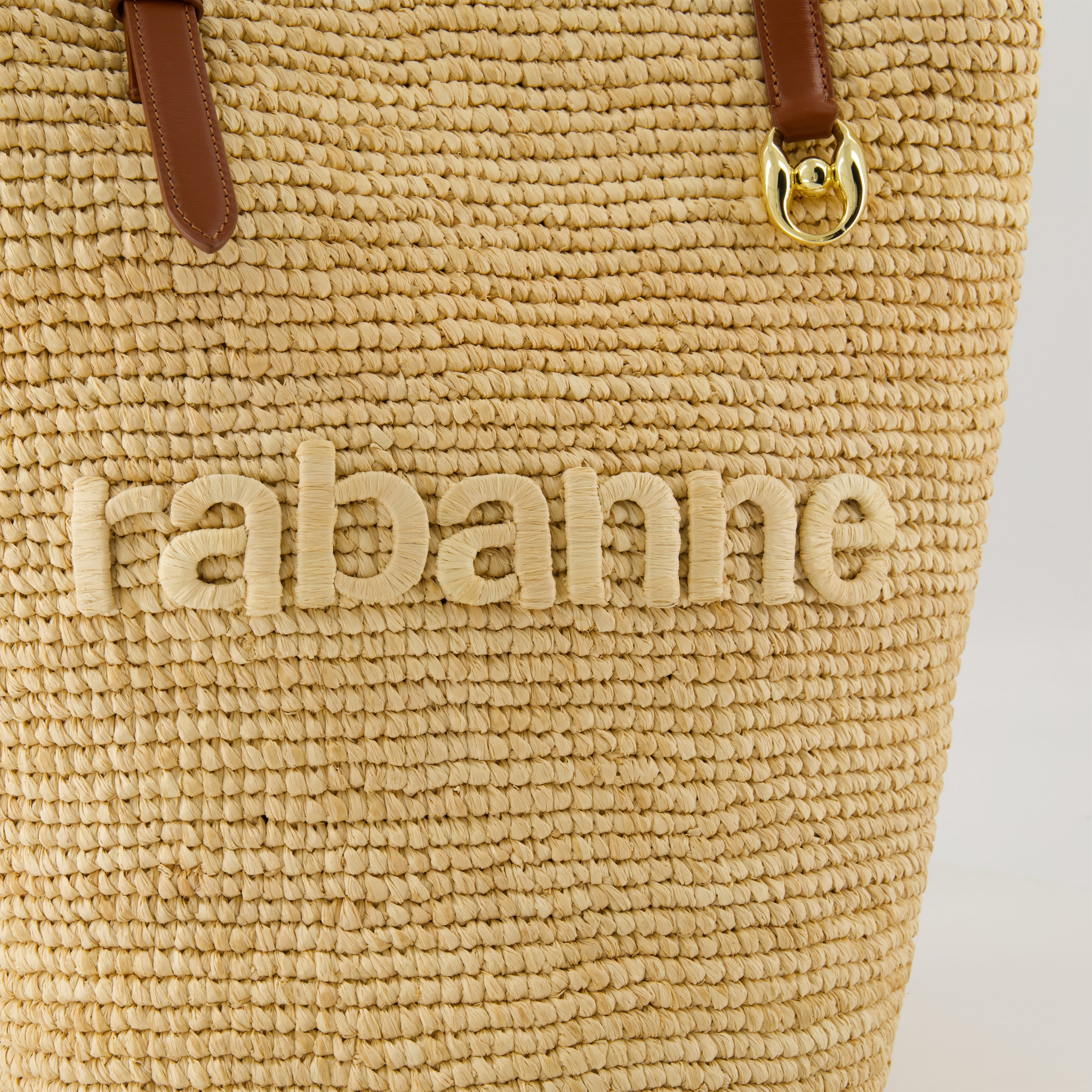 Sacs cabas Sac cabas en raphia Rabanne Beige Femme