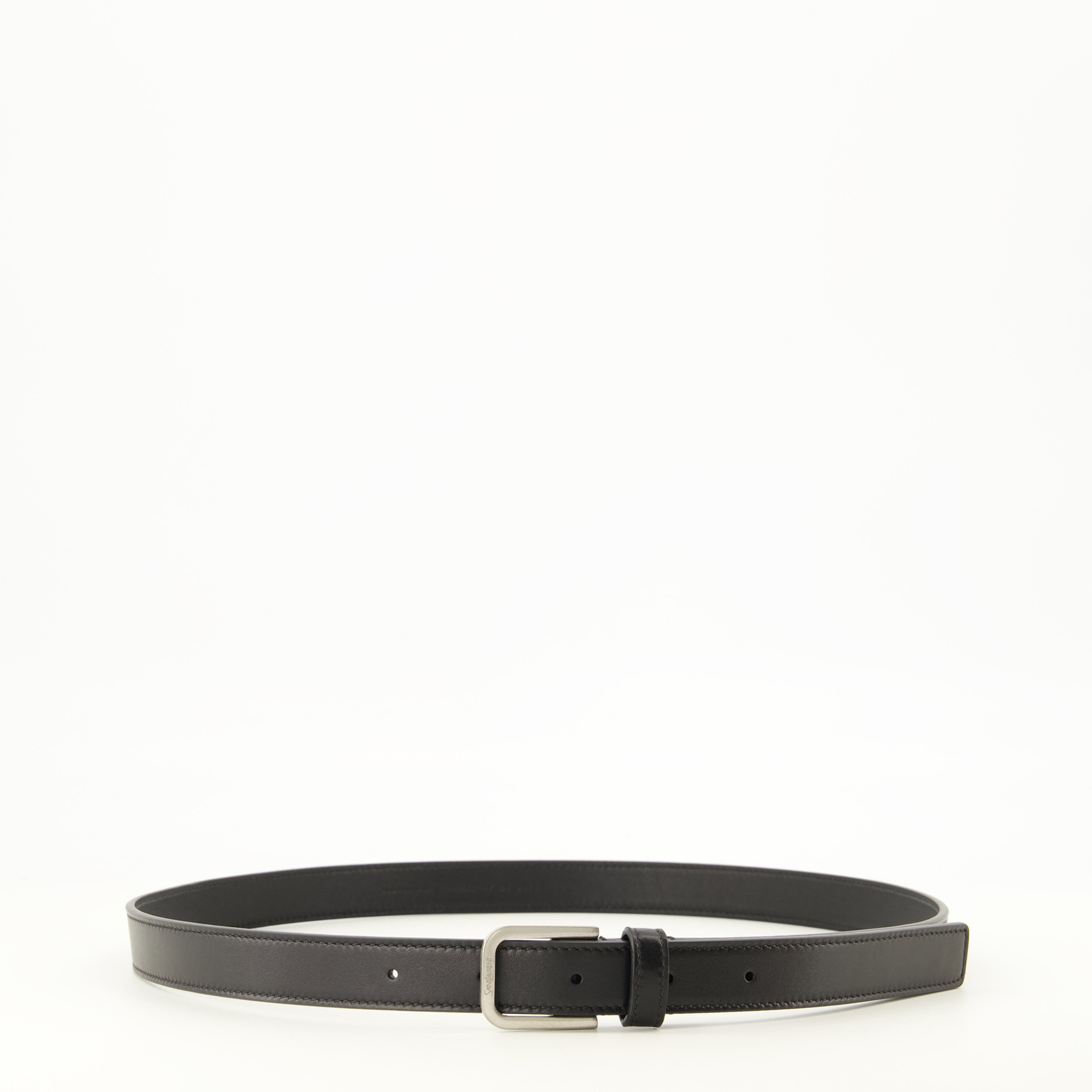 Ceintures 고급 블랙 부드러운 가죽 벨트 Saint Laurent Noir Homme