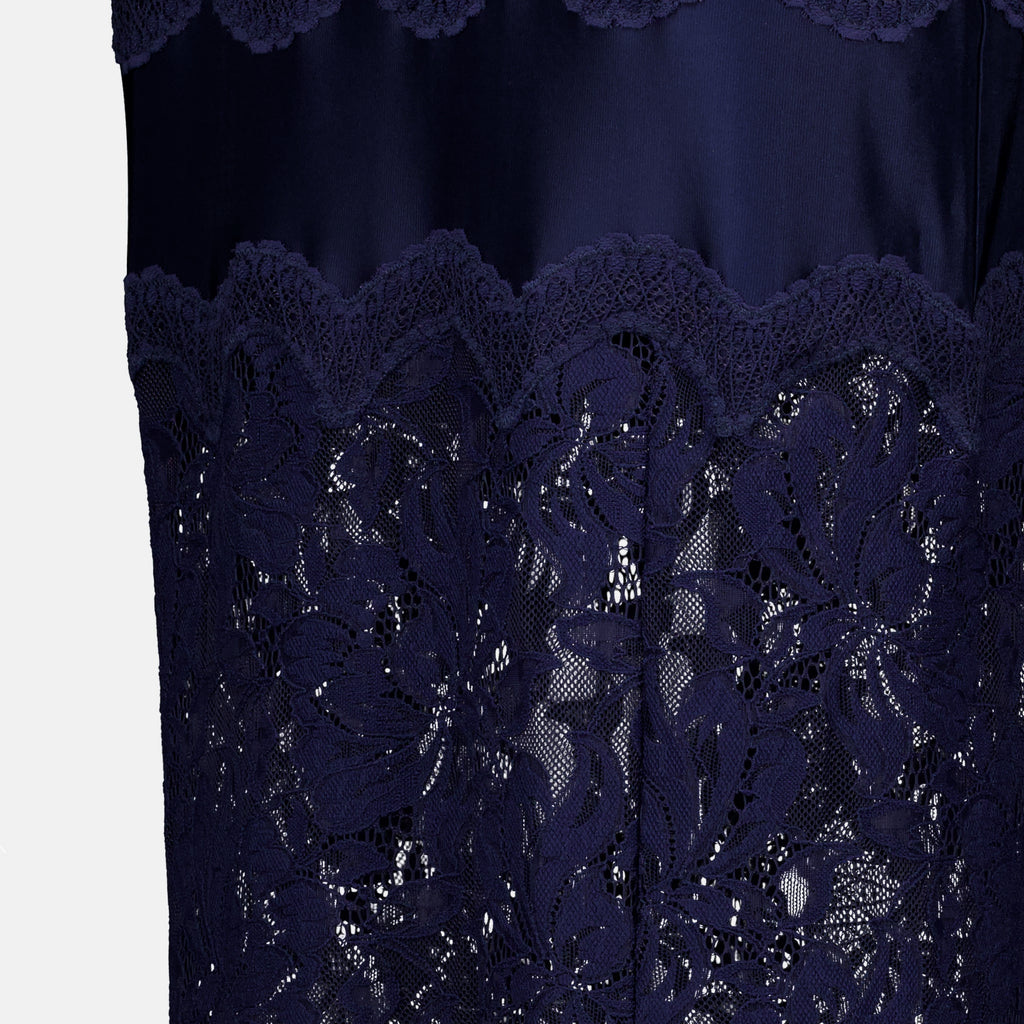 Jupes Falda Midi de Encaje Azul Marino Rabanne Bleu foncé Femme