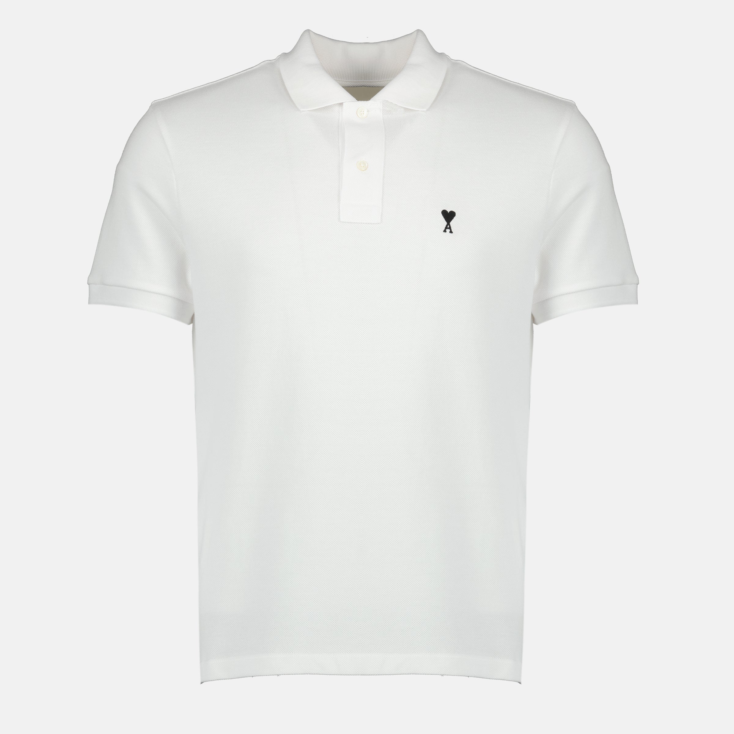 Image de l'article Polo AMI de coeur blanc de la marque Ami PARIS pour Homme - Saison Printemps-Été 2026 - Vue de Face