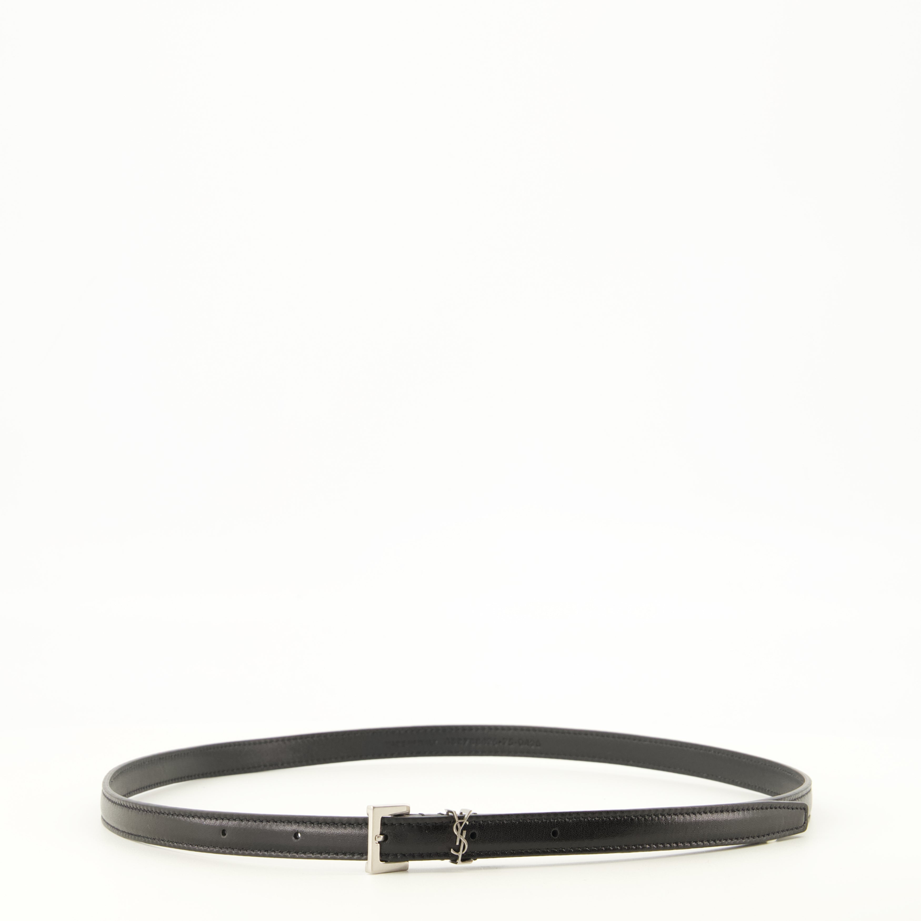 Ceintures カサンドルスリムベルト ブラック Saint Laurent Noir Femme